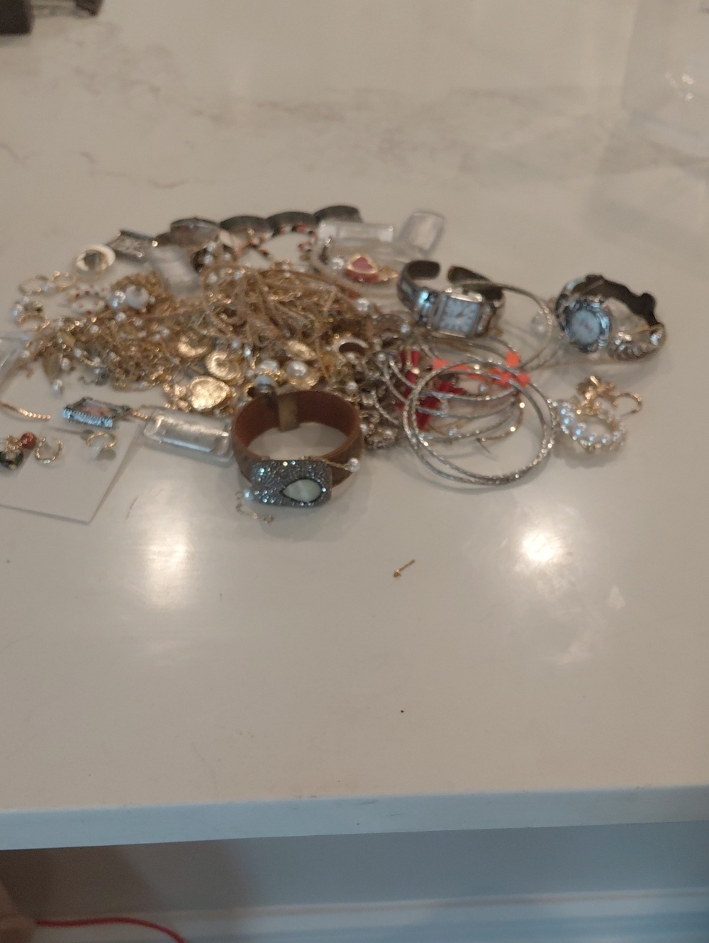 Collection Of Assorted Jewelry.  Many pieces Are Broken...AS IS...NO RETURNS.